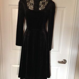 Ladies black velvet dress